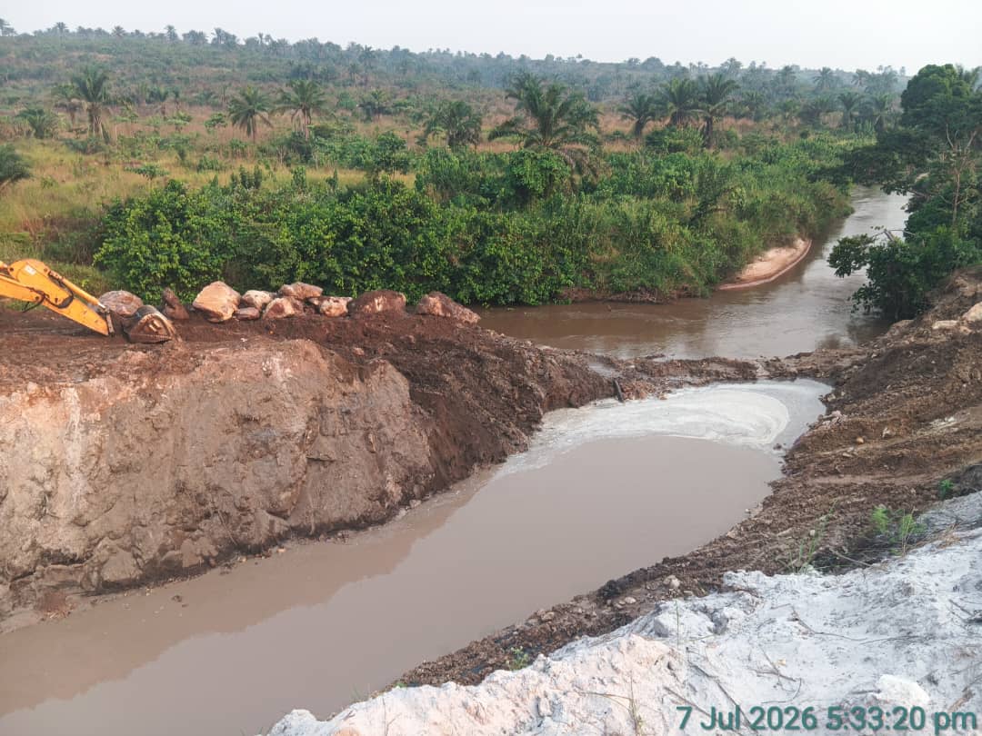 Déviation de la rivière Tshibashi en cours (07 juillet 2026)